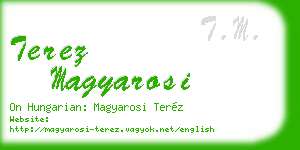 terez magyarosi business card