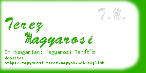 terez magyarosi business card